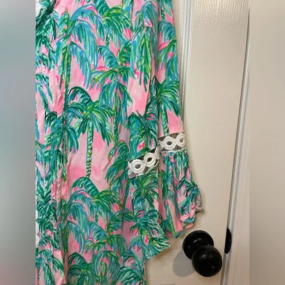 Lilly Pulitzer Hollie Tunic Dress in Pink Blossom Suite Views Size Large - Picture 4 of 10